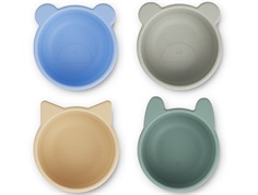 Liewood peppermint multi mix bowls Malene silicone (4-pack)